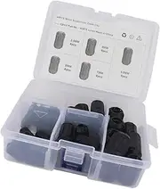40 Pcs Degaussing Ring with Magnetic Core Adhesive Cable Clips Noise Line Filter Surge Protector Bead USB Cable Car Power Filter Speaker Wire Nickel Zinc Ferrite Black