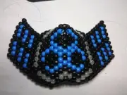 Pony bead/kandi mask: biohazard (Blue)