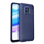 2PCS Shockproof Case for Xiaomi POCO M4 Pro 5G Leather Texture Soft Silicone Phone Back Cover for Xiaomi POCO M4 Pro 5G - Blue POCO M4 Pro 5G