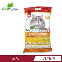 在飛比找PChome24h購物優惠-ECO艾可豆腐貓砂-玉米 (6入)