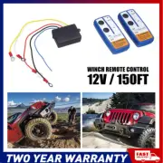 Pair Wireless TWO Handset Winch Remote Control Recovery Digital 12V Univerasl