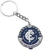 Carlton Blues AFL Footy Metallic Logo Keyring
