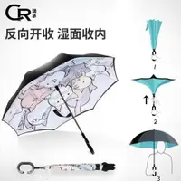 在飛比找樂天市場購物網優惠-雨傘 反向傘雙層雨傘男女晴雨兩用全自動折疊傘免持式韓國小清新