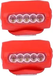 Abaodam 2Pcs Red LED Strobe Lights for Cycling Bright Bike Headlight and Rear Bike Light for Night Riding Easy to Install
