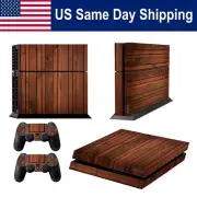 PS4 Wooden Vinyl Stickers Decals Skins for Playstation 4 Console & 2 Controllers