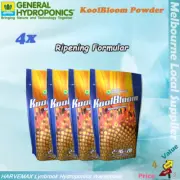 4x General Hydroponics Kool Bloom Boost 1kg Powder Nutrient Ripening Formula