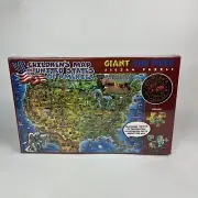 Dinos Illustrated World Childrens Map of The World 500 Piece Jigsaw Puzzle NEW
