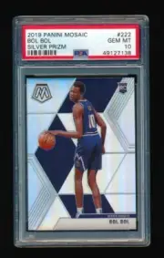 PSA 10 BOL BOL 2019-20 PANINI MOSAIC SILVER PRIZM #222 RC ROOKIE CARD (GEM MINT)