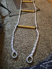 ISOP Emergency Fire Escape Ladder 2-4 Storey Rope Ladder with Hooks - Reusable