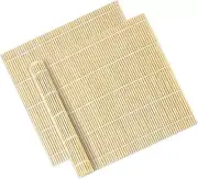 Sushi Mat Bamboo, 9.5 x 9.5 Inch Natural Sushi Rolling Mat Sushi Making Tool