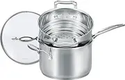 [Scanpan] Impact Saucepan with Multi Steamer, 20 cm Silver