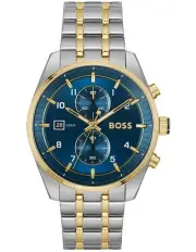 [BOSS] Skytraveller Stainless Steel And Ionic Plated Steel Watch in Blue
