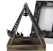 Pirate Ship Model, Perpetual Motion Model, Electronic Swinging Model, Swinging Boat Toy, Desk Ornament Toy, Pirate Ship Desk Toy, Swinging Boat Figure, Electronic Desk Ornamenr for Desk