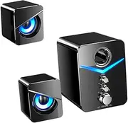 SEWACC 3Pcs Wired Computer Speaker Compact Audio Speakers for Desktop Laptop Powerful Sound with User Friendly Design for Home Office Use Durable Material
