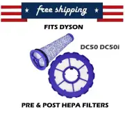 Pre & Post Motor HEPA Filter for Dyson DC50 DC50i Animal Complete Vacuum Cleaner