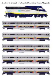 Amtrak California Capitol Corridor 6 magnets Andy Fletcher