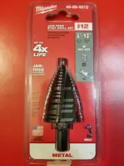 *USA MADE* Milwaukee Step Drill Bit #12 7/8" - 1-3/8" Forged Metal 12 Step Drill