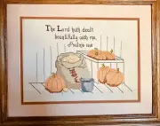 COMPLETED, FRAMED CROSS STITCH,PSALMS 19:6