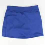Pebble Beach Stretch Performance Polyester Woven Golf Skort Blue Women's L