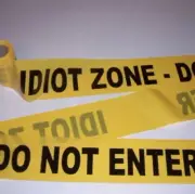 Idiot Zone Do Not Enter Barricade Tape -Jokes,Gags,Pranks-50 Feet