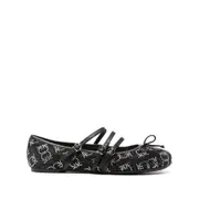 [Pinko] Pinko Crystal-embellished Ballet Flats 40 IT BLACK
