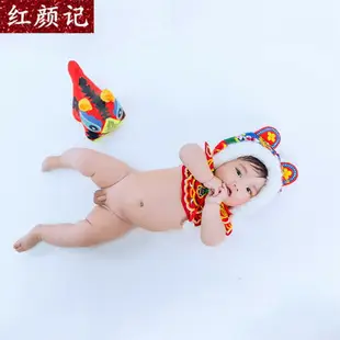 小老虎影樓攝影寫真兒童古裝主題周歲滿月寶寶民族風可愛古風服裝