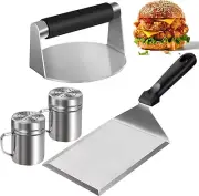 4-Piece Smash Burger Press Kit, Grill Accessories for Blackstone, SUS304...