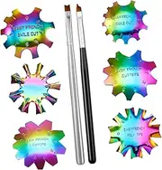 FRCOLOR 1set Stainless Steel Nail Templates for French Manicure Designs Pens Nail Art Supplies for Professionals Beginners for Salons Home Use