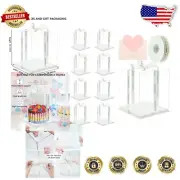 8-Pack 10x10x12 Inch Clear Cake Boxes for Elegant Cake Transport & Display