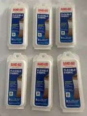 6 Pack Band Aid Flexible Fabric Adhesive Bandages Travel Pack (8 count)