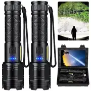 Cinlinso Rechargeable LED Flashlights 990000 High Lumens 2 Pack, Super Bright