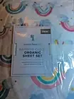 Pottery Barn Kids Organic Rainbow Cloud Twin Sheet Set NWT Cotton Percale