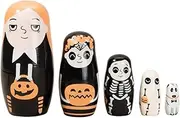 Halloween Girl Matryoshka Hand Painted Lady Nesting Doll Ornaments Women Matryoshka Ornaments Halloween Home Decor