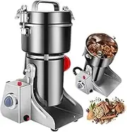 Electric Grain Grinder, 4500W Swing Type Grain Mills, 180°Swing Multi-Directional, 2500g FoodGrade Grain Mil Pulverizer with Overload Protection& Timer Mill, for Dry Spice Herbs, Nut, Coffee, Rice