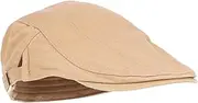 [Baluue] Men Newsboy Cap Stylish Breathable Beret Hat for Casual Fashion Lightweight Classic Cap for Everyday Wear and Outdoor Activities Versatile Ages Khaki