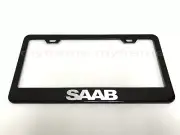 SAAB Black Metal License Plate Frame included 2 free screw caps and caps