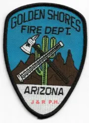 *NEW* Golden Shores Fire Department, Arizona (3.25" x 4.5" size) fire patch