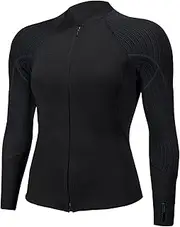 O'Neill Wetsuits Womens Women's Hyperfreak 1.5mm Full Zip Wetsuit Jacket