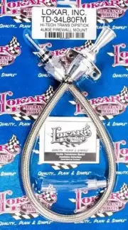 Lokar TD-34L80FM Hi-Tech Transmission Dipstick - Firewall Mount - Flexible -