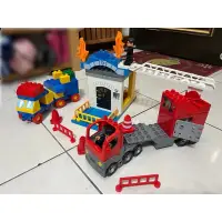 在飛比找蝦皮購物優惠-LEGO樂高相容 警察局 消防車 積木 大顆積木