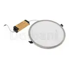 24W 3000k Nickel Modern Slim Design Thin Bezel Ceiling Round Panel Down Light CE
