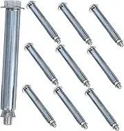 10pcs Ground Lock Screw Speeds Bumps Expansion Screws Bumps Expansion Bolts for Driveway Assorted Concrete Wall Anchors Q235 Carbon Steel Silver