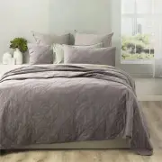 Renee Taylor Attwood Charcoal Vintage Stone Washed Coverlet Set