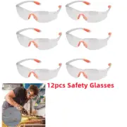12X Clear Safety Goggles Anti-Fog & Anti-Scratch Eye Protection Work/Lab Glasses
