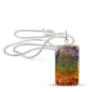 7 Chakra Orgonite Pendant Orgone Crystal Stone Pendant Locket Pendant with Chain
