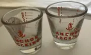 Set of 2 Anchor Hocking 1 Oz Measuring Shot Glass Teaspoon Tablespoon Ounce NEW