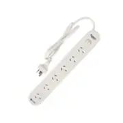 Single Switch 6 Way Power board Sockets Outlets Surge Protector w/ Powerboard