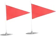 INOOMP Golf Putt Cup Flag 2 Sets Home Putting Green Metal Cup Training Accessories
