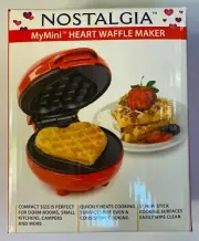 Nostalgia MyMini HEART WAFFLE MAKER RED
