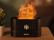 180ML USB Essential Oil Diffuser Simulation Flame Ultrasonic Humidifier Home Off